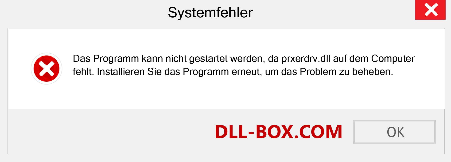 prxerdrv.dll-Datei fehlt?. Download für Windows 7, 8, 10 - Fix prxerdrv dll Missing Error unter Windows, Fotos, Bildern