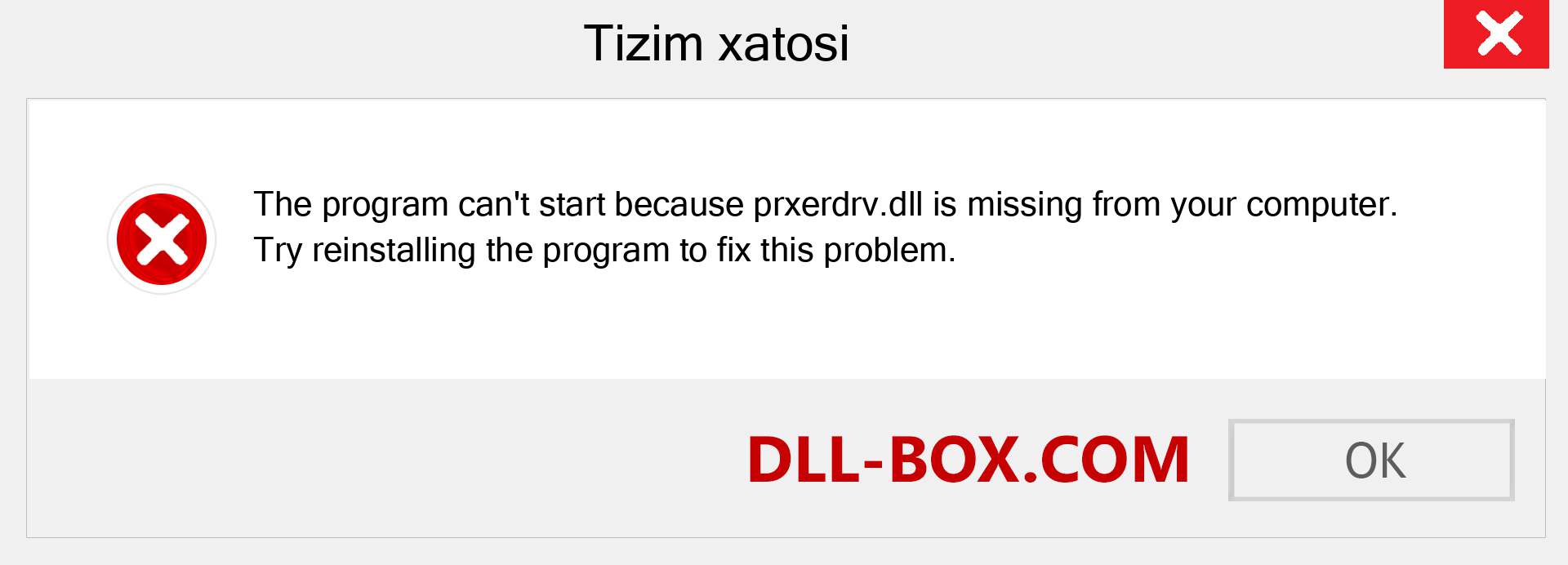 prxerdrv.dll fayli yo'qolganmi?. Windows 7, 8, 10 uchun yuklab olish - Windowsda prxerdrv dll etishmayotgan xatoni tuzating, rasmlar, rasmlar